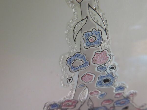 Suspension en métal doré et panneaux de verre de Murano par Eglo Leuchten Autriche 1970