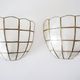 Pair of wall lamps in vintage mother-of-pearl shell shape