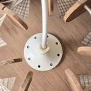 Vintage Scandinavian suspension string art wood and thread – 1970s design