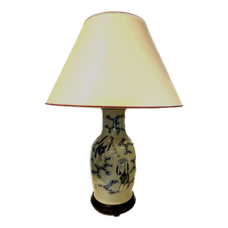 Lampe Porcelaine a décor chinoisant XX siècle