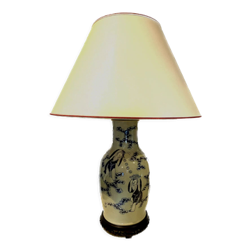 Lampe Porcelaine a décor chinoisant XX siècle