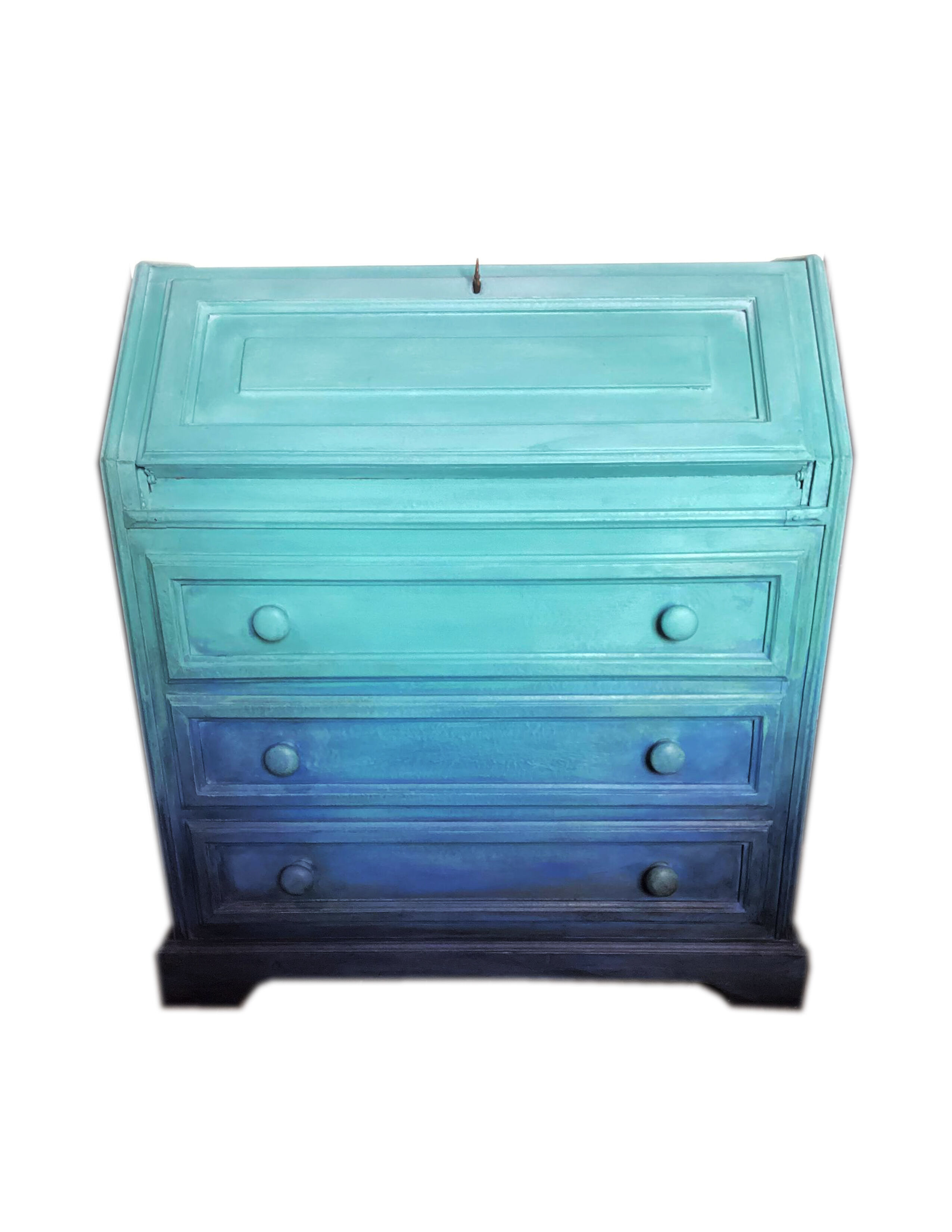 Restyled vintage secretarial cabinet