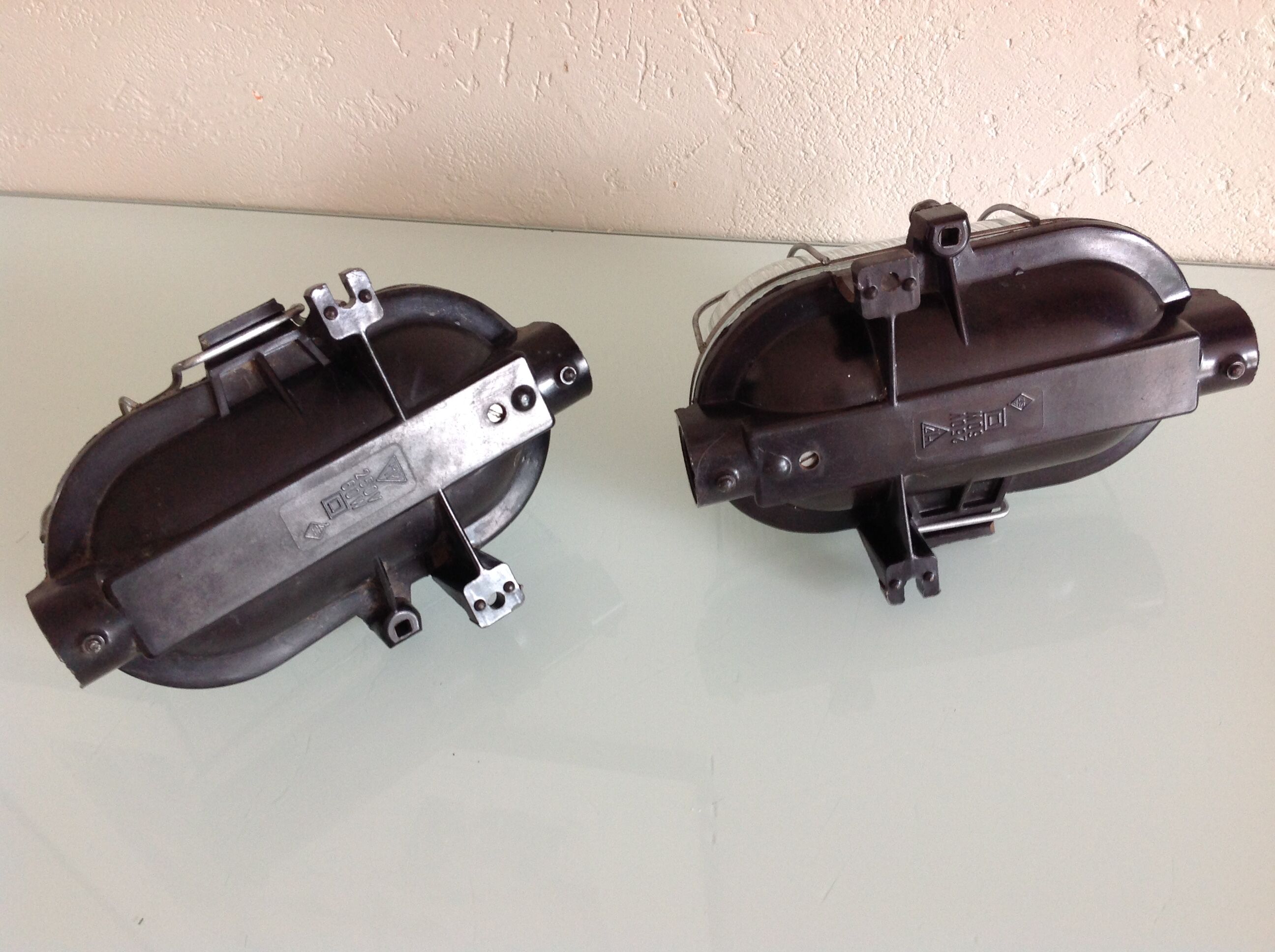 Pair of portholes industrial sconces 60/70