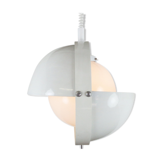 Suspension éclipse blanche de Dijkstra Lampen, années 1970