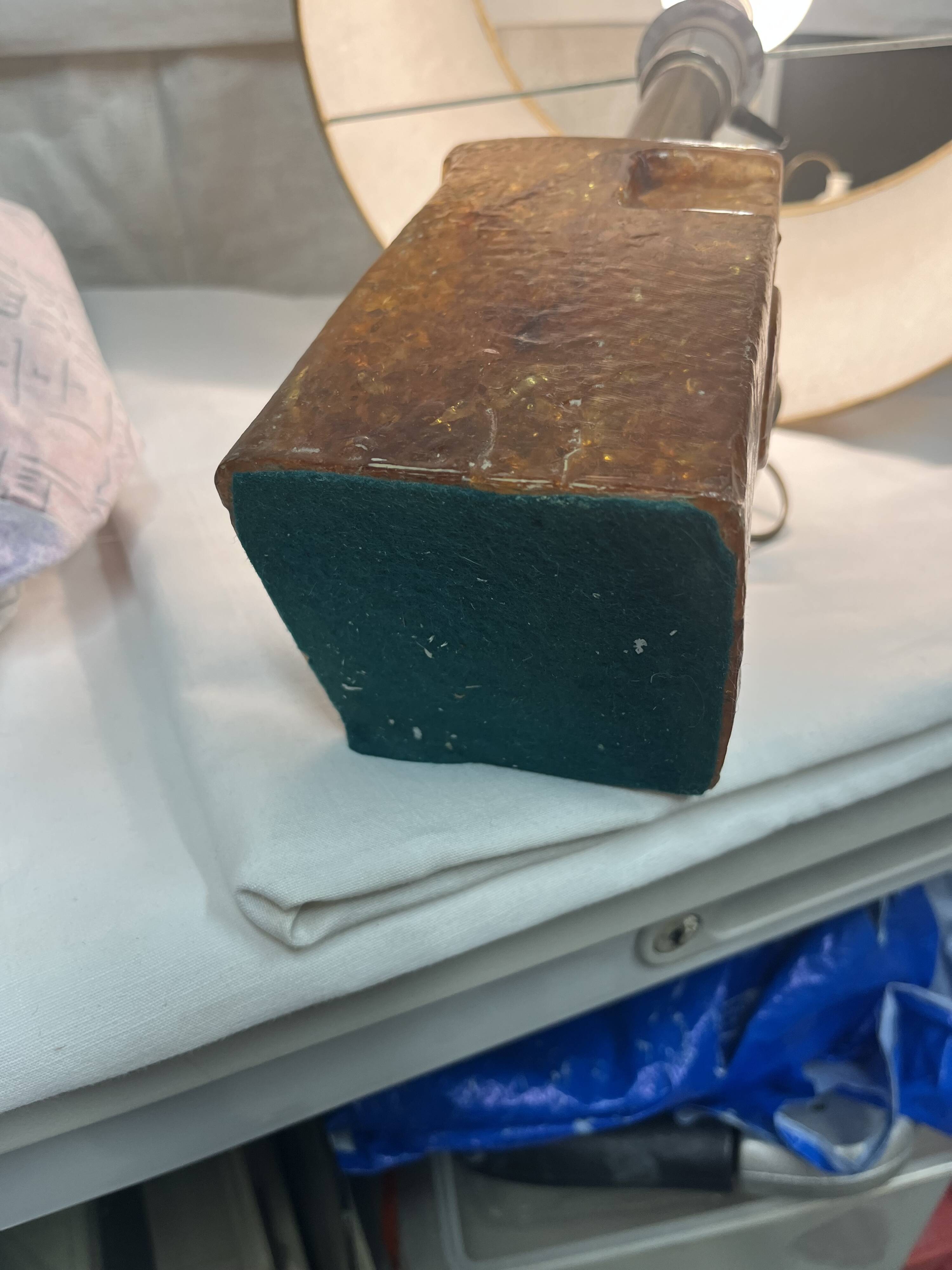 vintage fractal resin lamp 60s/70s