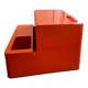 Ozoo Space Age orange bench chest, design by Marc Berthier, 1970s.