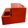Ozoo Space Age orange bench chest, design by Marc Berthier, 1970s.