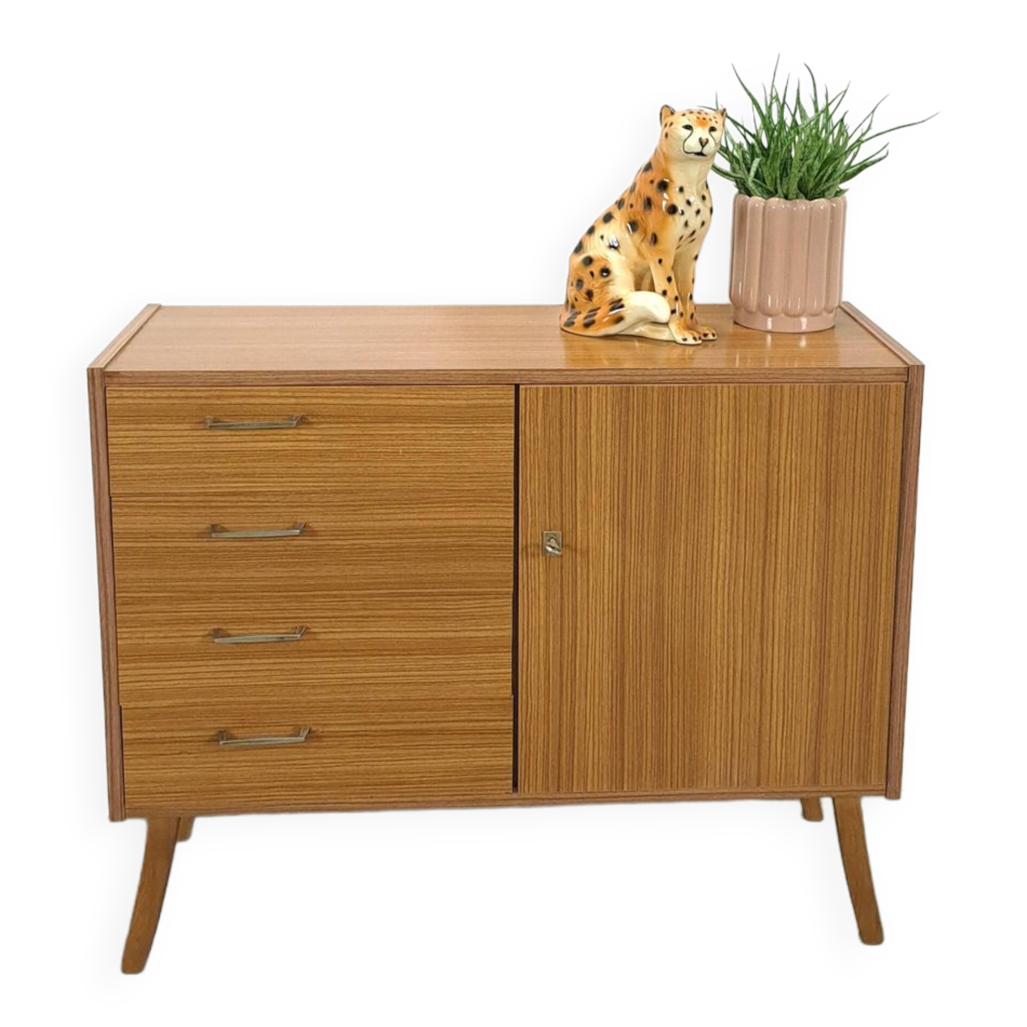 Formica kastje met lades vintage, ladekast