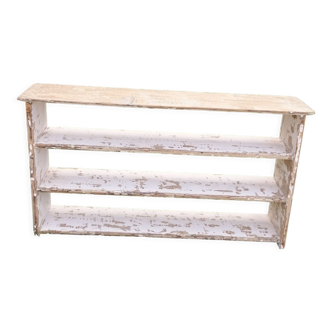 Old shelves in raw wood