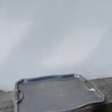 Rectangular silver metal tray 1970