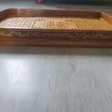 Old wood top, golden and wicker flower work