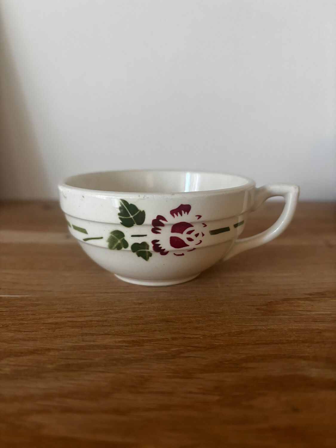 Set of 6 cups with saucers and sugar bowl Niderviller Moselle Blois