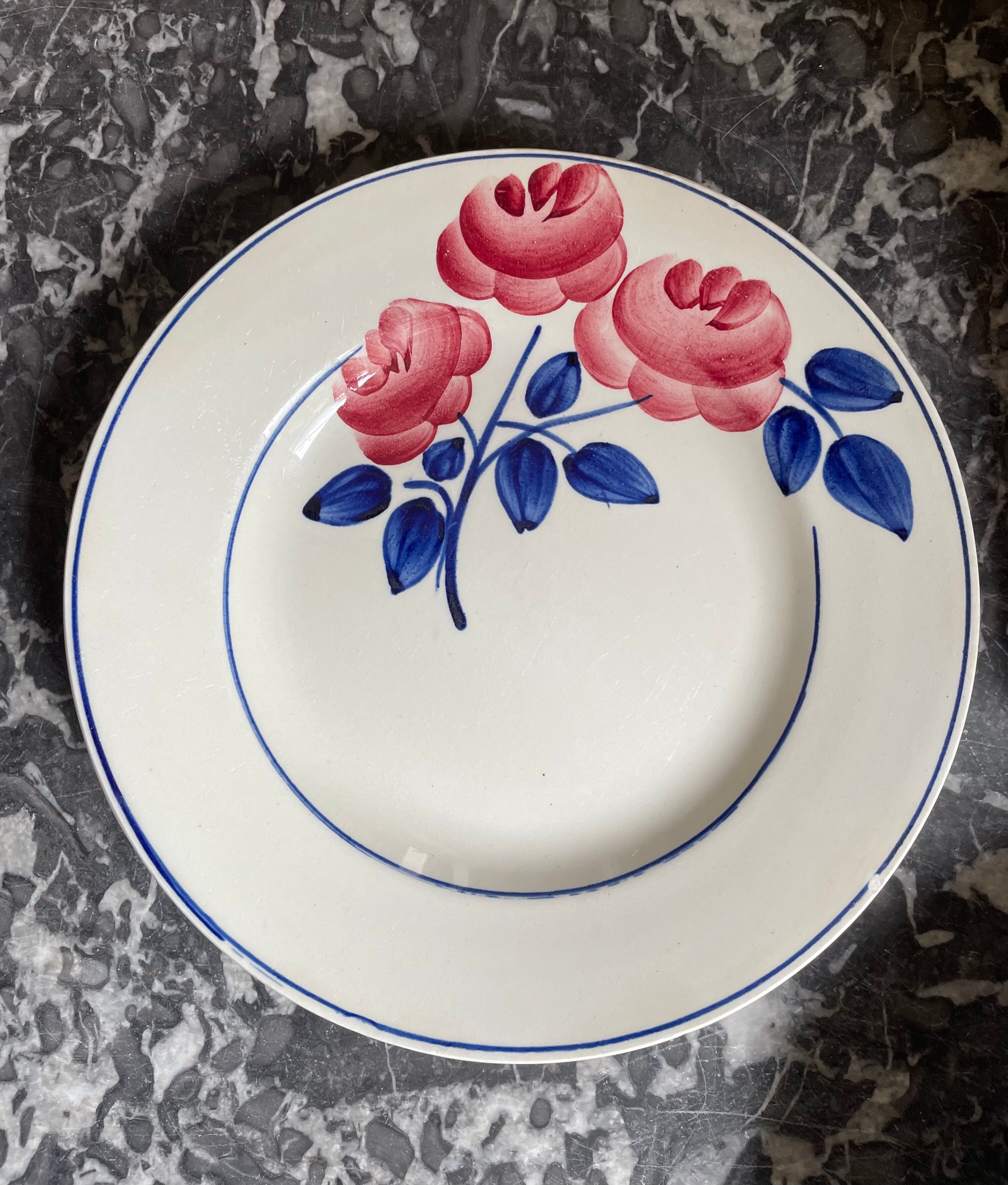 HBCM Rose Decorated Dessert Plates