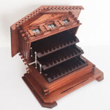 Swiss wooden chalet cigarette storage, mountain chalet
