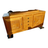 Brutalist Design Solid Oak Sideboard circa 1930-1940 - Art Deco