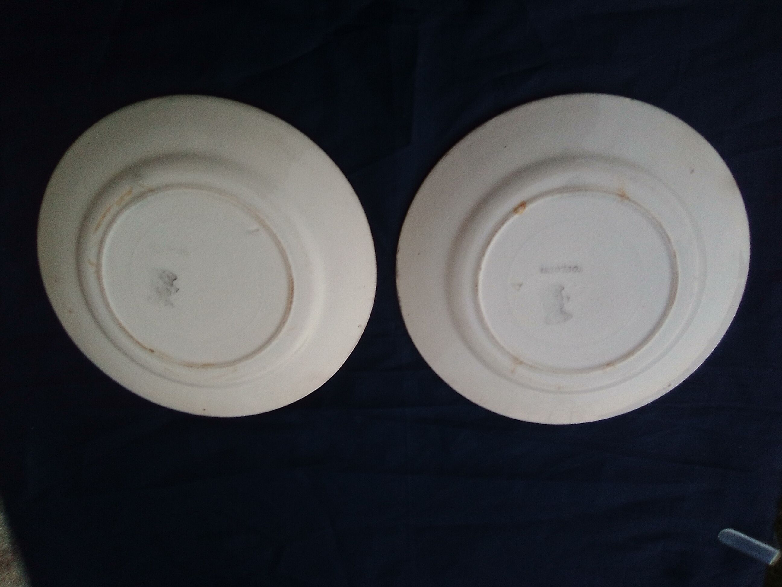 2 flat plates faïence du rhône aurut brothers model toulouse diam 23 cm