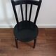 Vintage black lacquered wooden chairs 1980