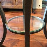 Round dining table in glass Pierre Vandel