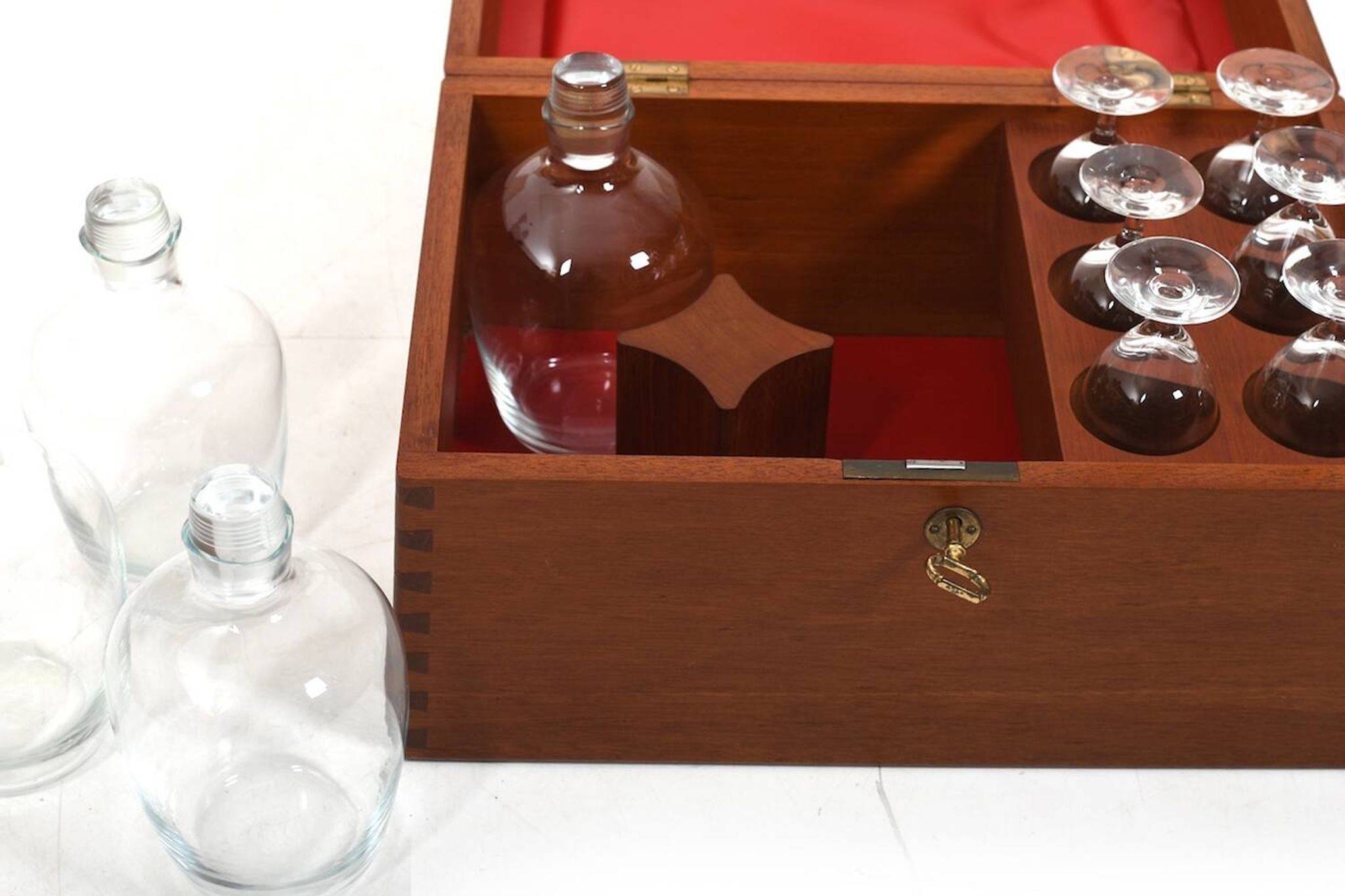 Boîte à liqueur de Søren Willadsen et Holmegaard, années 1960
