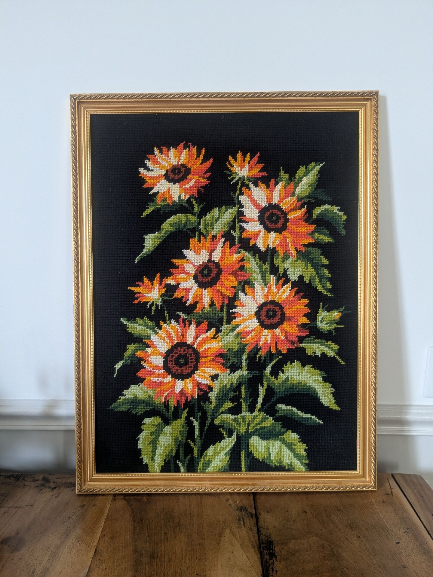 Vintage sunflower tapestry