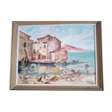 Seascape, oil on canvas signed Benoit and dated 13.5.71