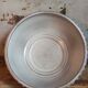 Vintage fluted enameled earthenware potter's salad bowl