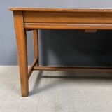 Large antique drapery fabric table