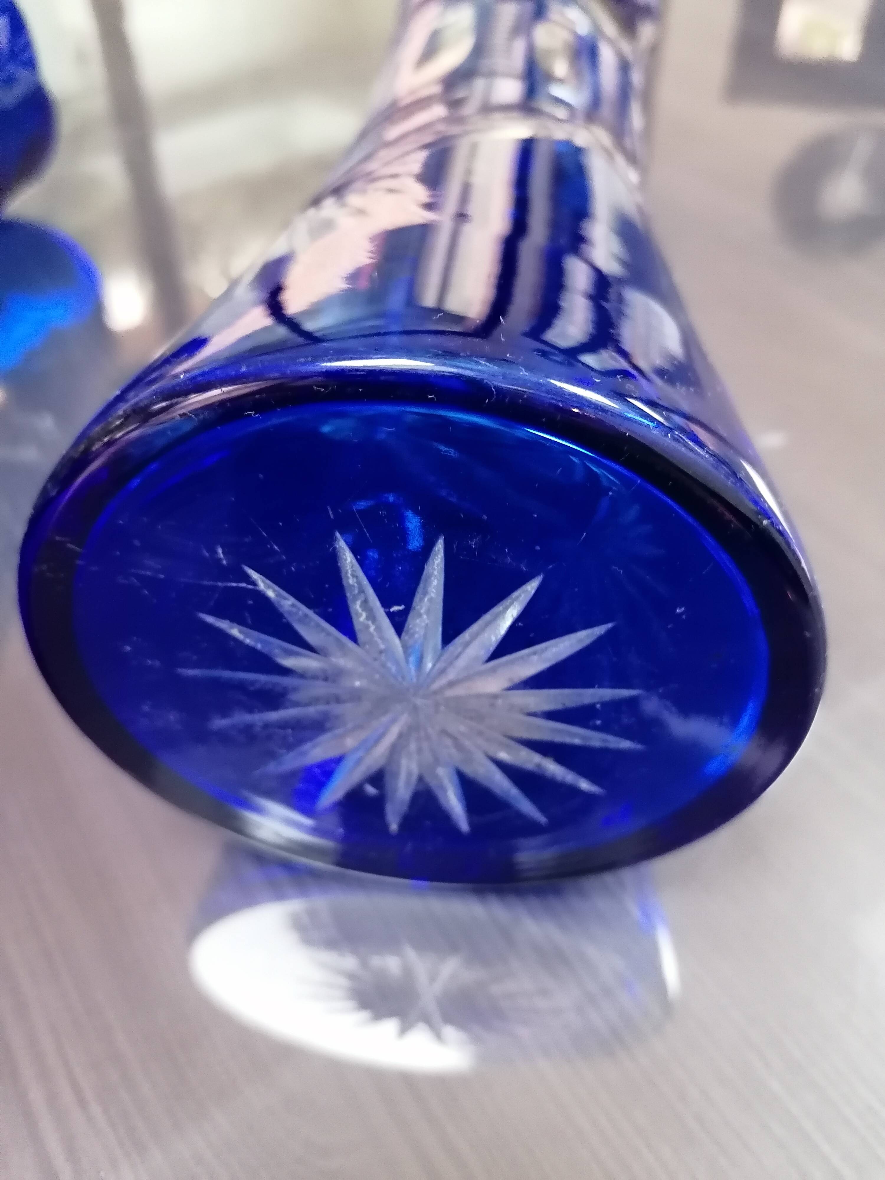 Bohemian crystal vase