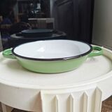 Vintage enameled metal dish