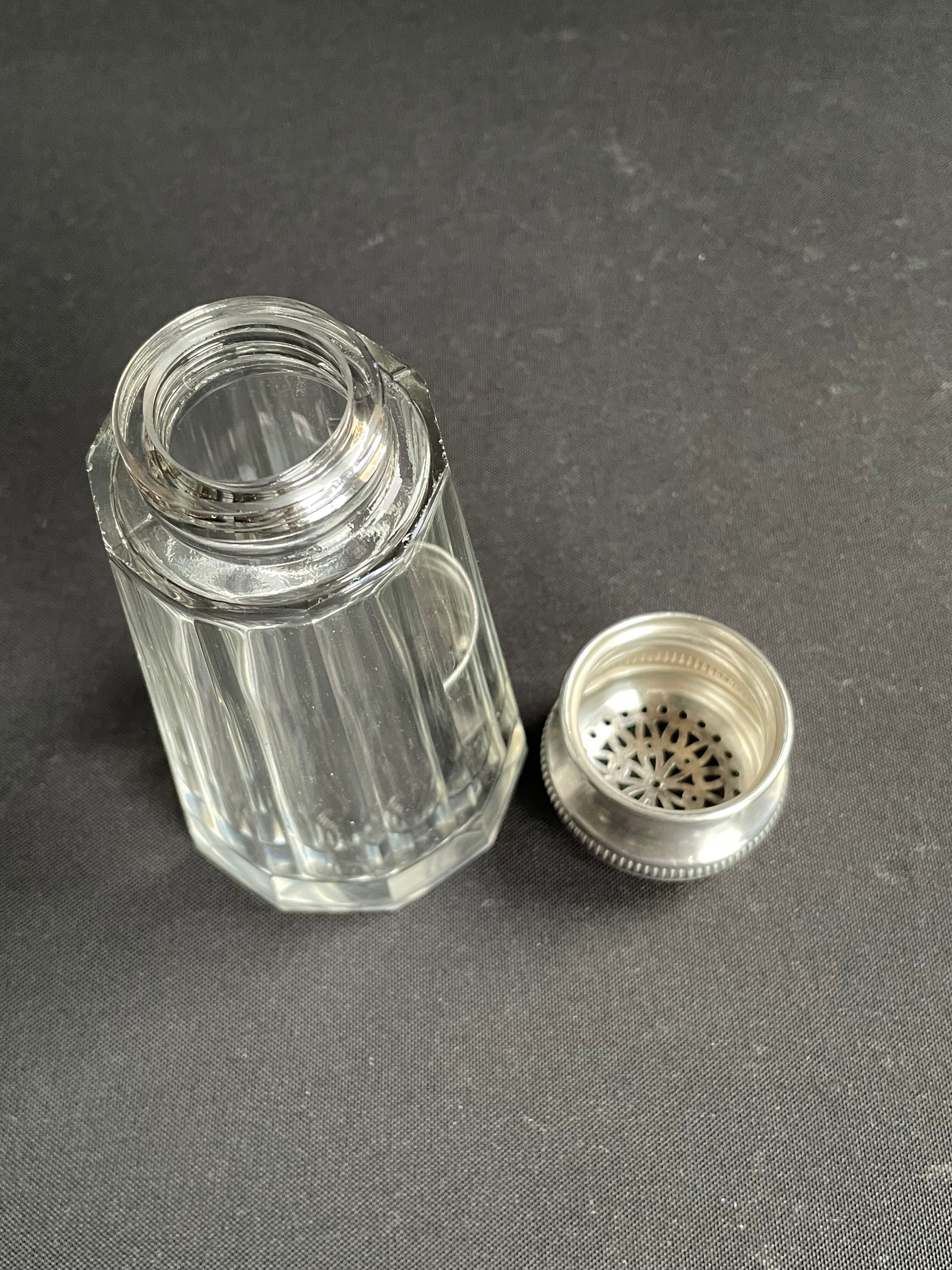 Sprinkler cut crystal and silver "Head of Minerva"