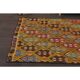 Tapis vintage turc Oushak fait main en laine et coton, années 1970