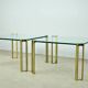 GLASS & BRASS coffee table by Peter Ghyczy, 1970s