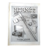 Une publicité papier Hermès  montre gant  coffret  sac issue revue d'époque  1935