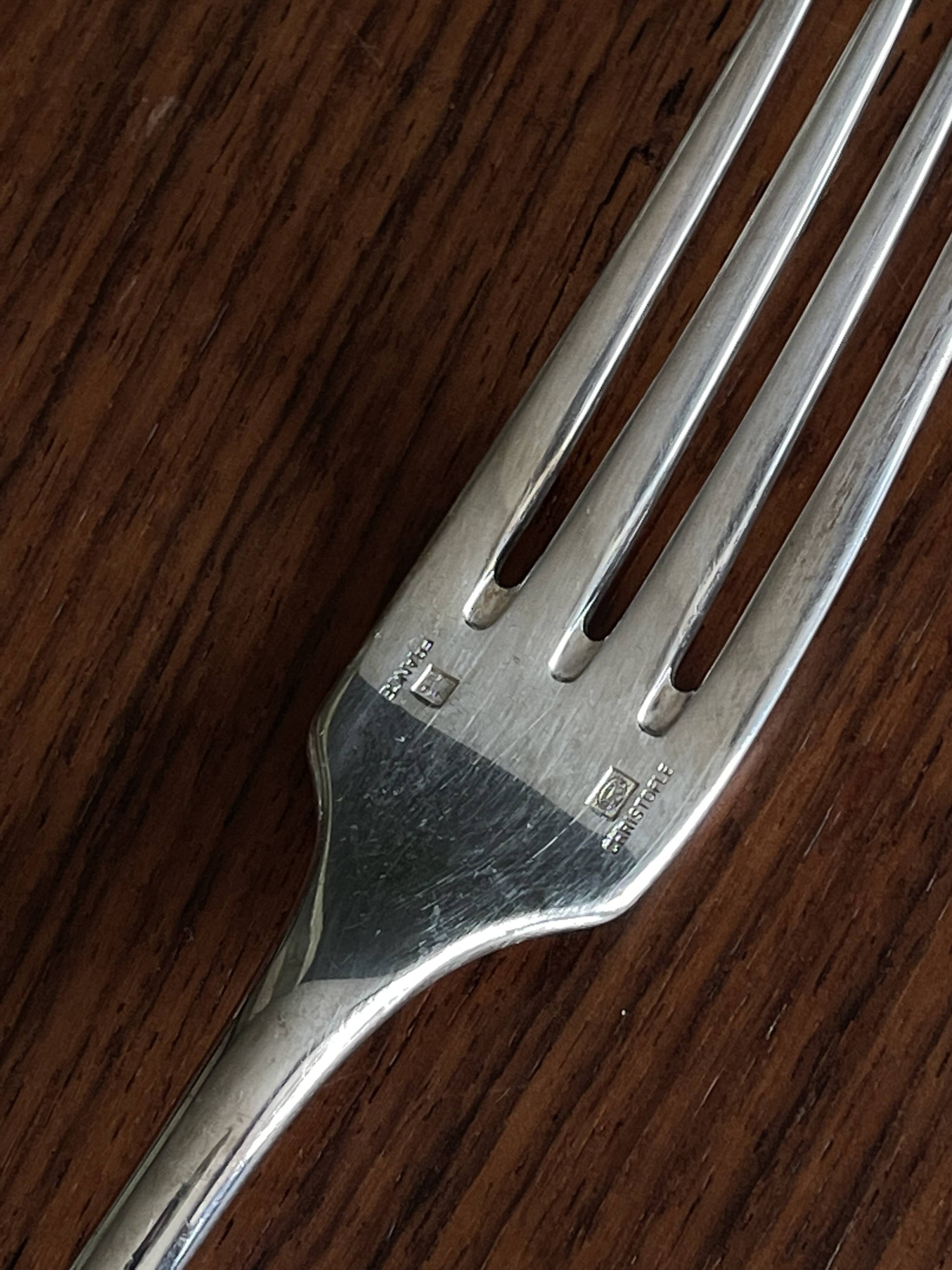 Set of 24 fidelio Christofle silver cutlery