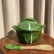Cabbage clay soup tureen