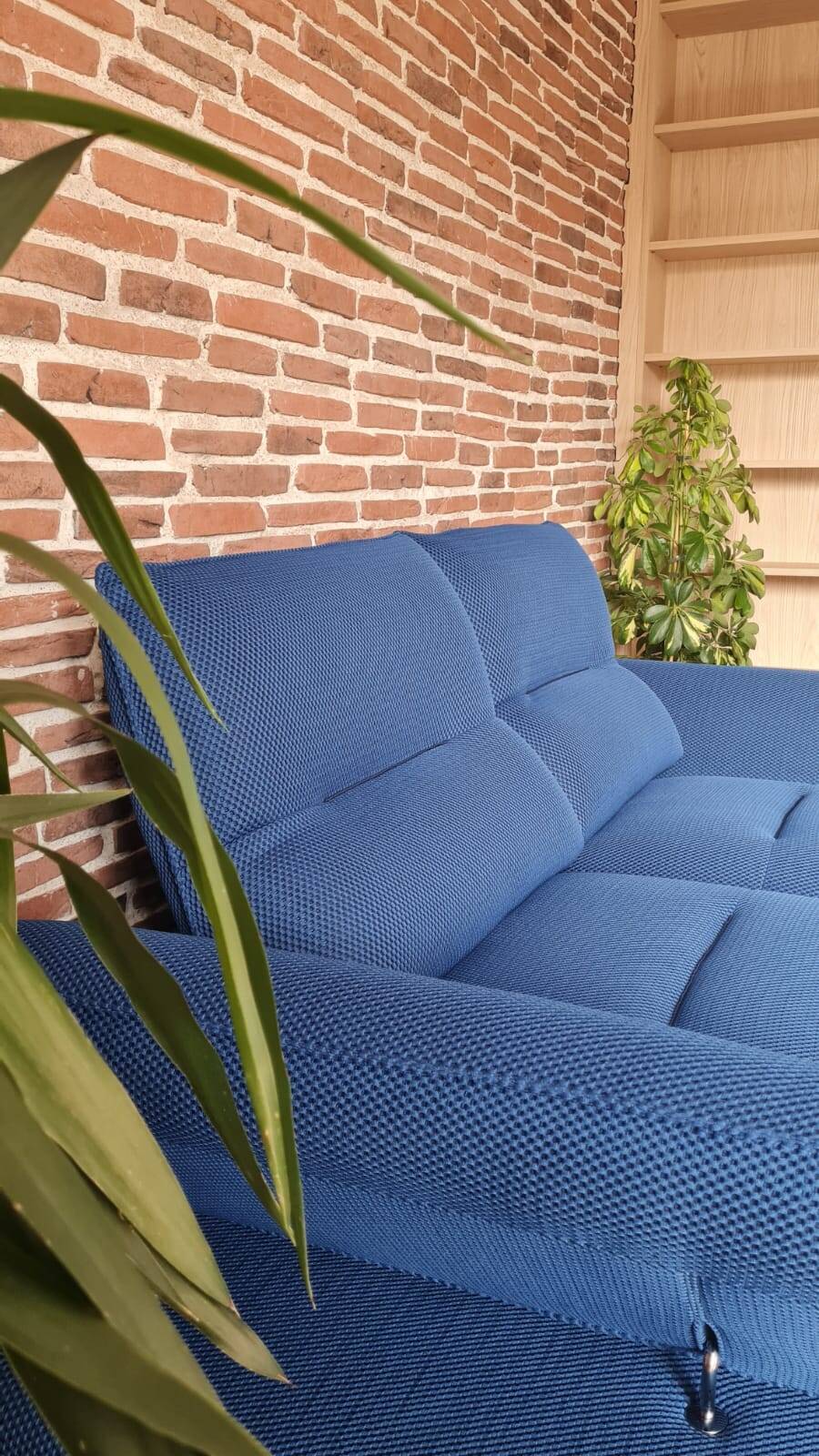 Canape contemporain aerre italia bleu 2 places