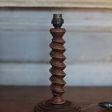 Turned wood lamp base, wooden lamp, table lamp, bedside lamp, lamp