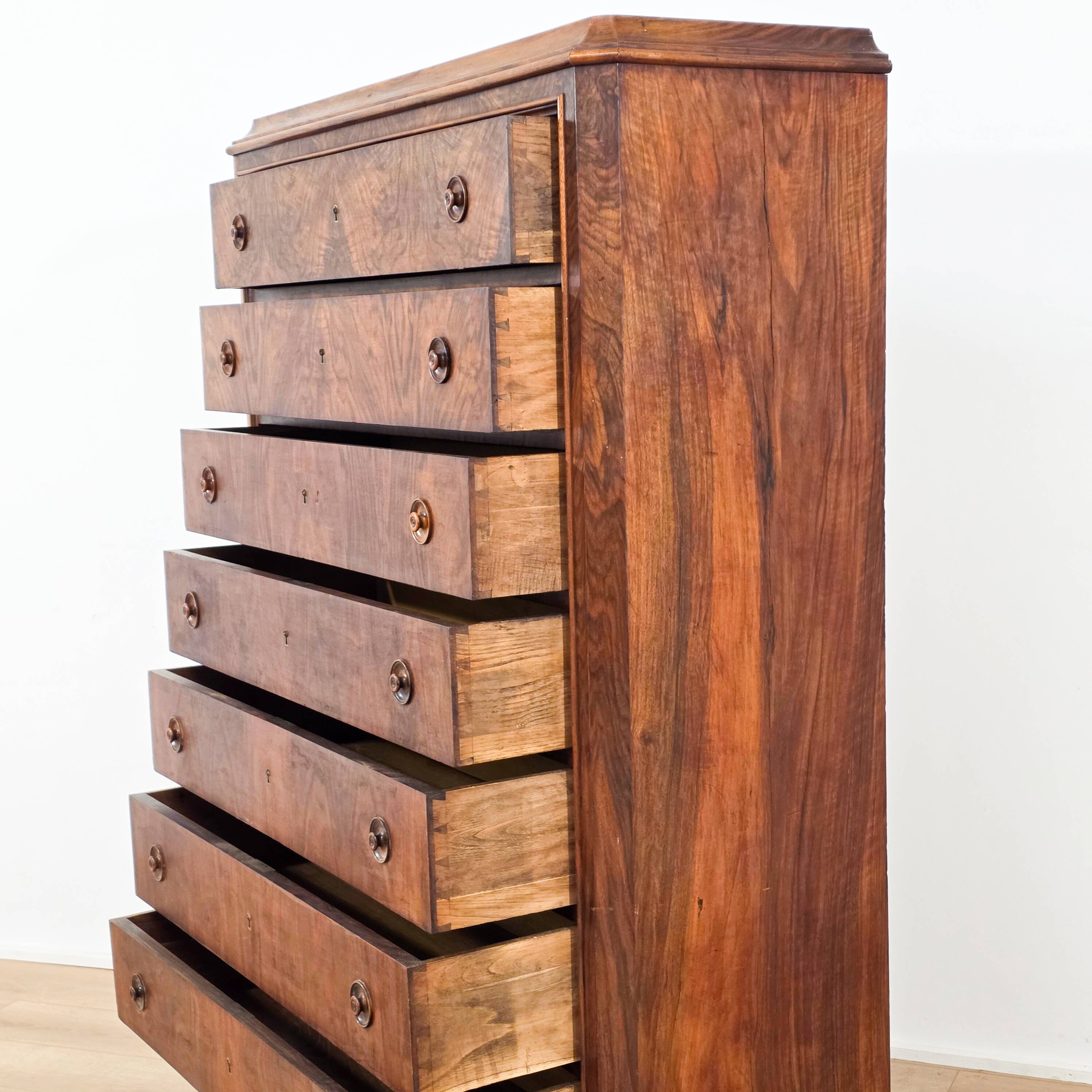 Solid wood chest of drawers, late 19th century
