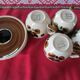 Kimono coffee service signed Boch. Vintage and trendy