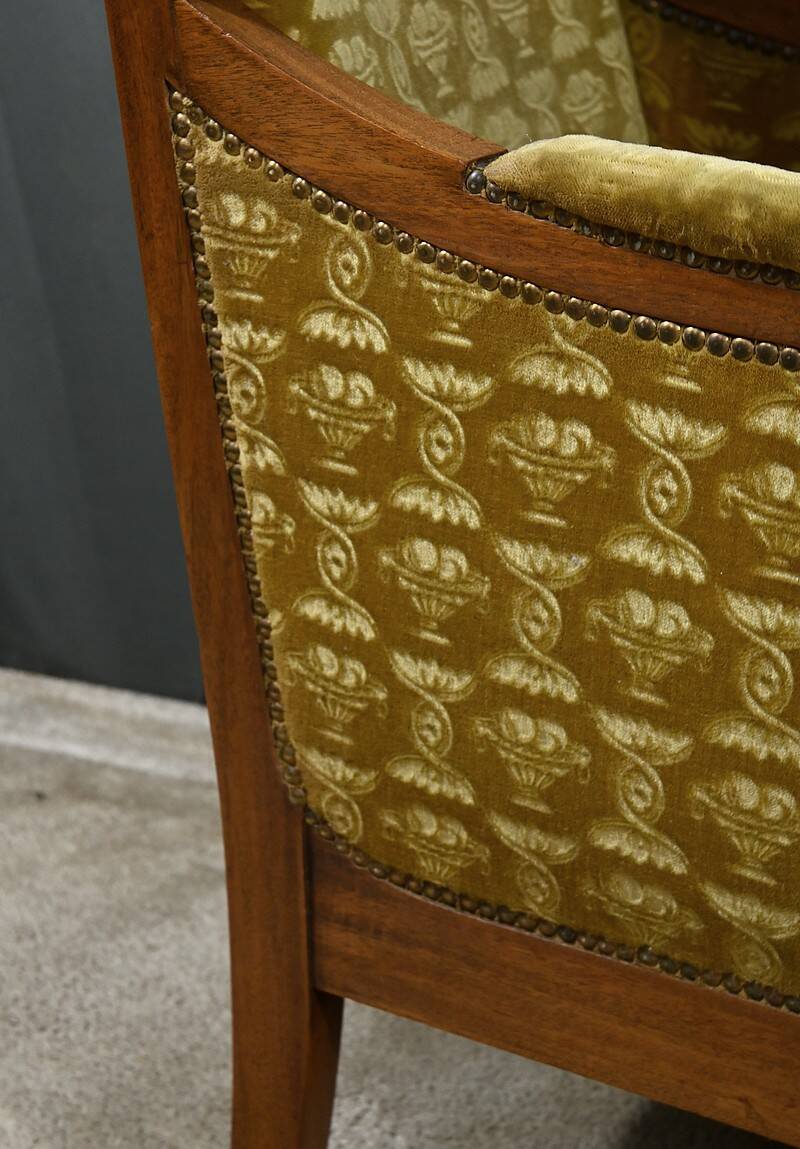 Pair of "Bergère" Armchairs in Mahogany, Empire Period – Early 19th Century