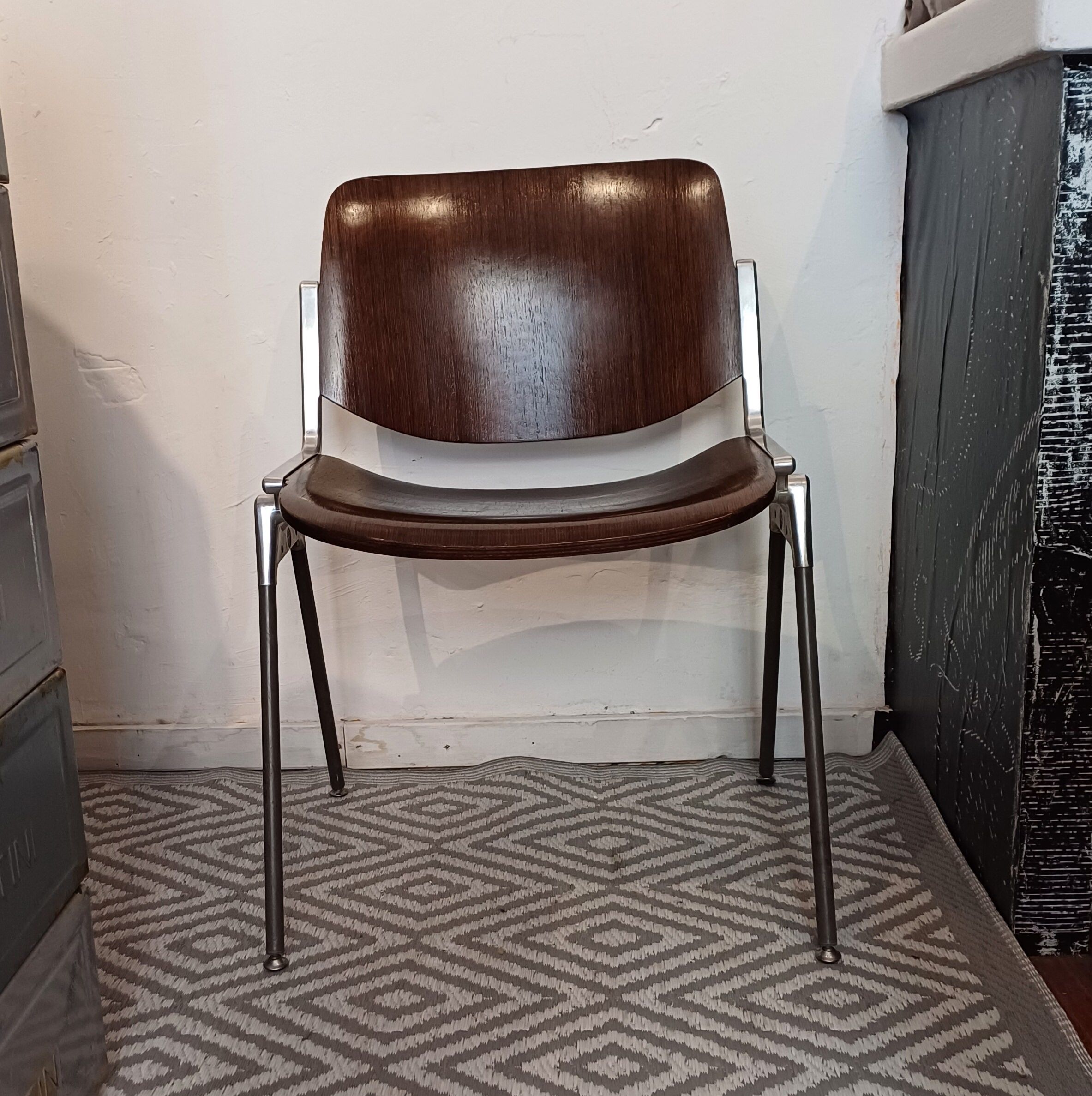 Set of 2 office chairs DSC 106 design Piretti for Castelli, 1965