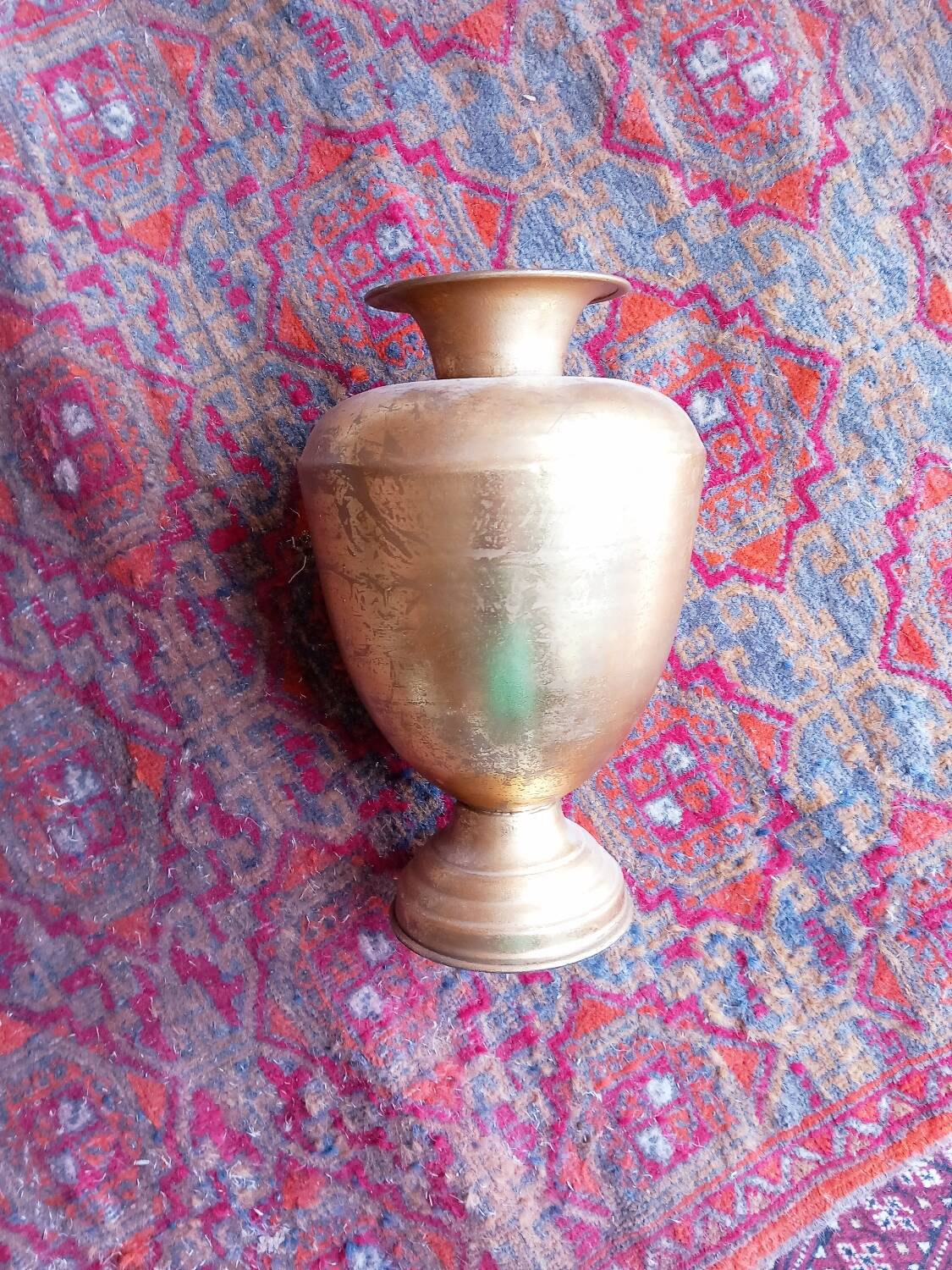 Gold metal vase