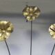 Pair of double flower bouquet sconces in brass 1960