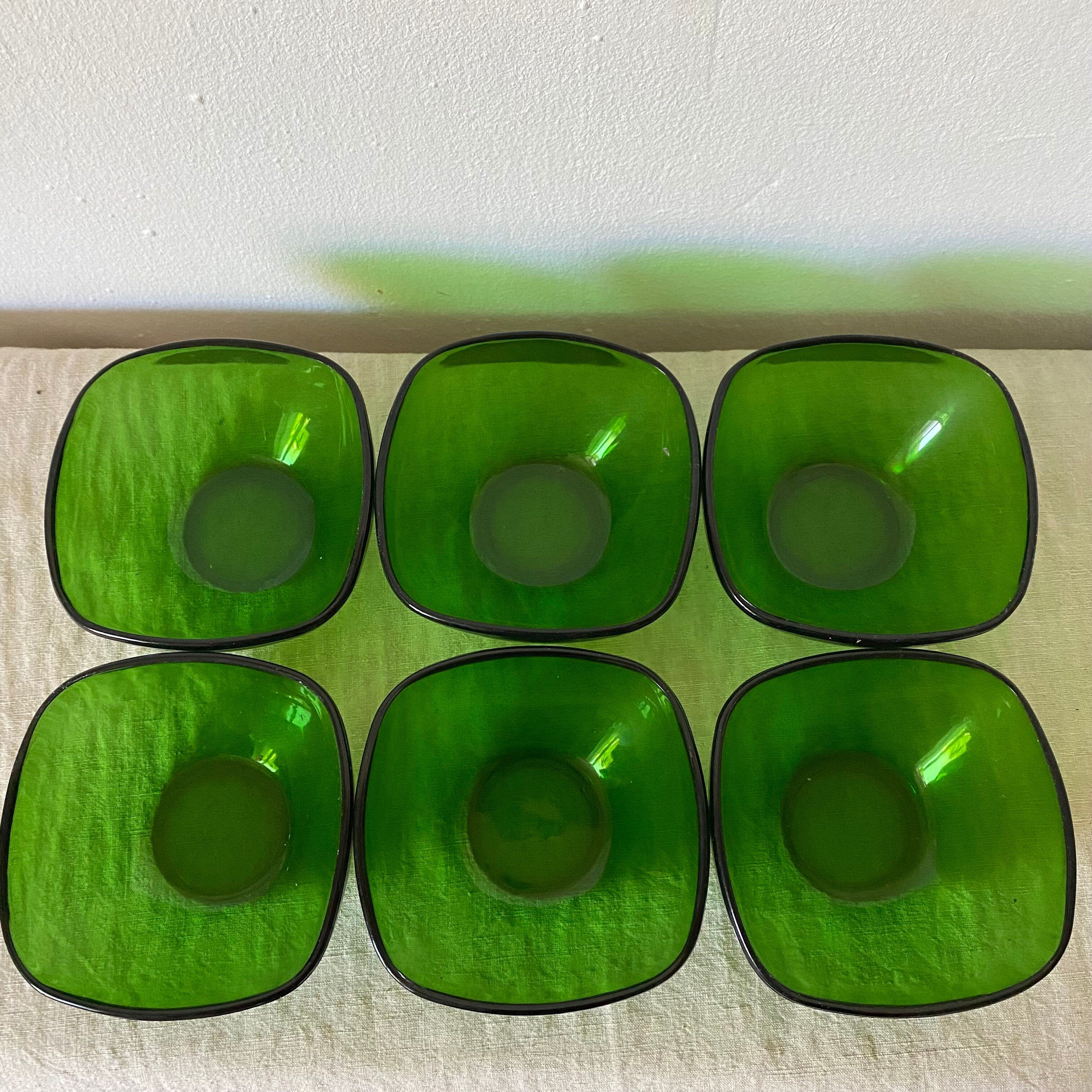 Glass cups vereco 70s