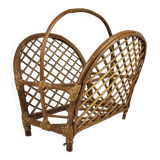 Porte revue en rotin Années 60