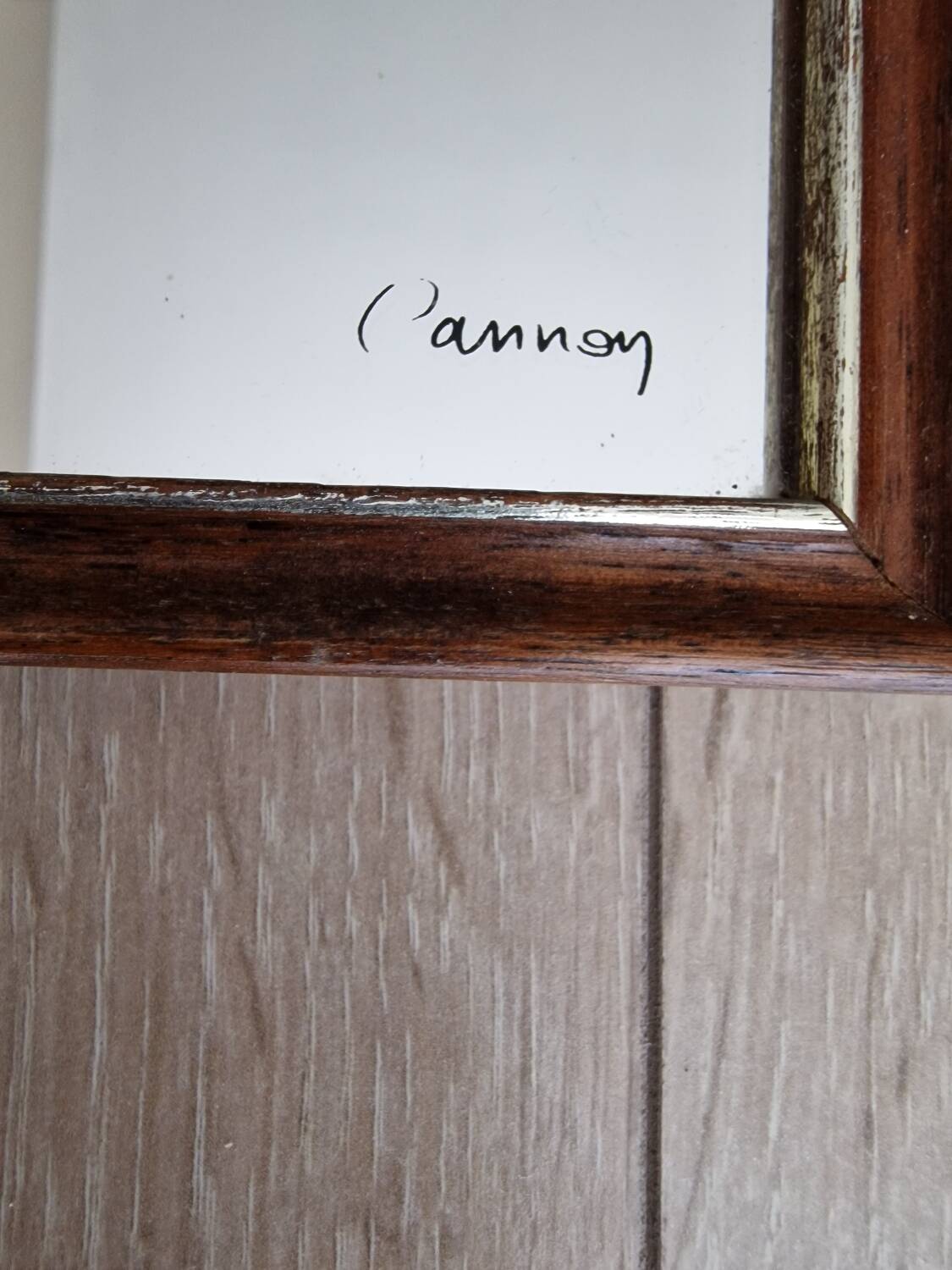 Vintage silkscreen mirror
