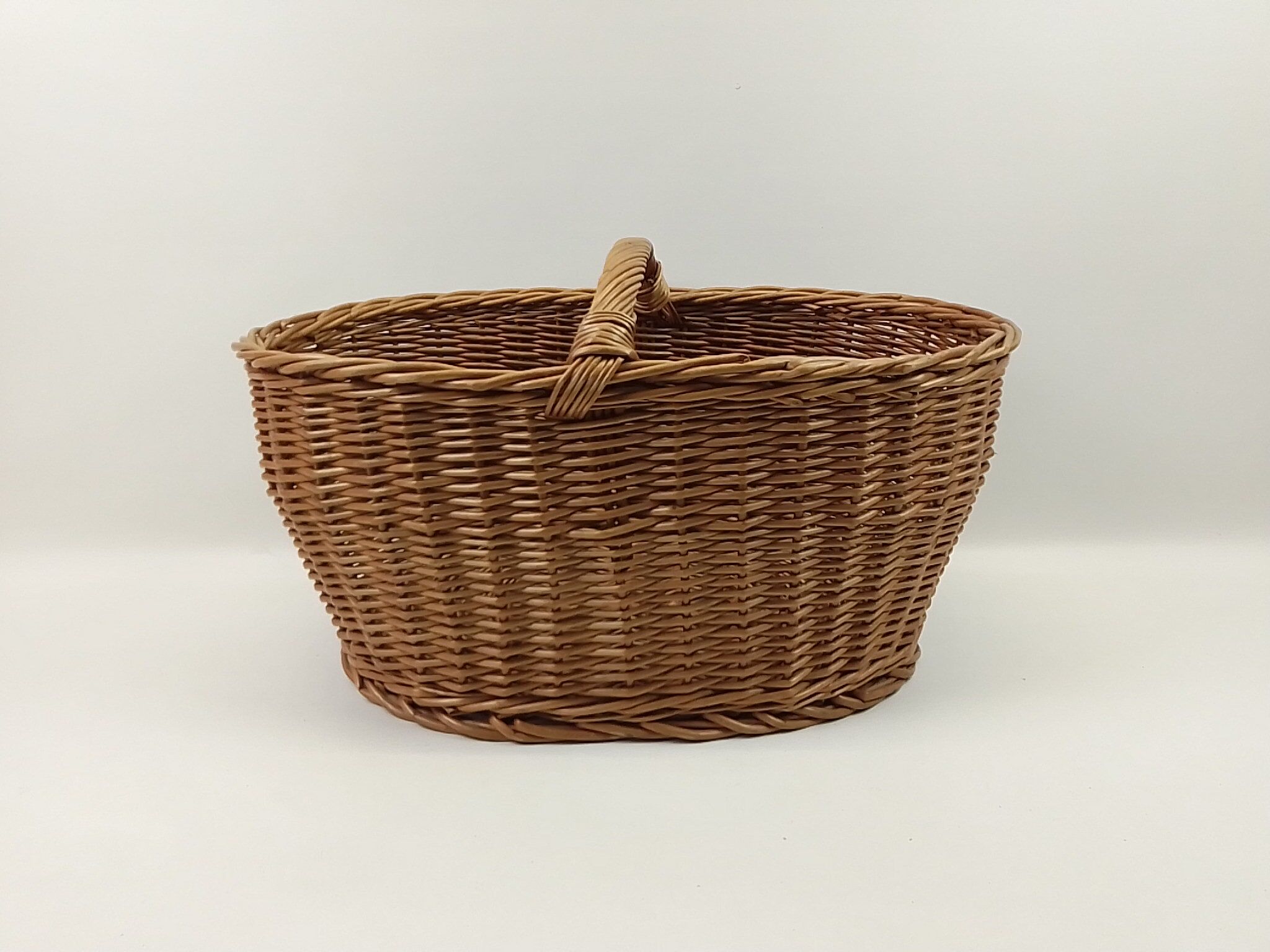 Wicker shopping cart