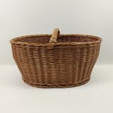 Wicker shopping cart