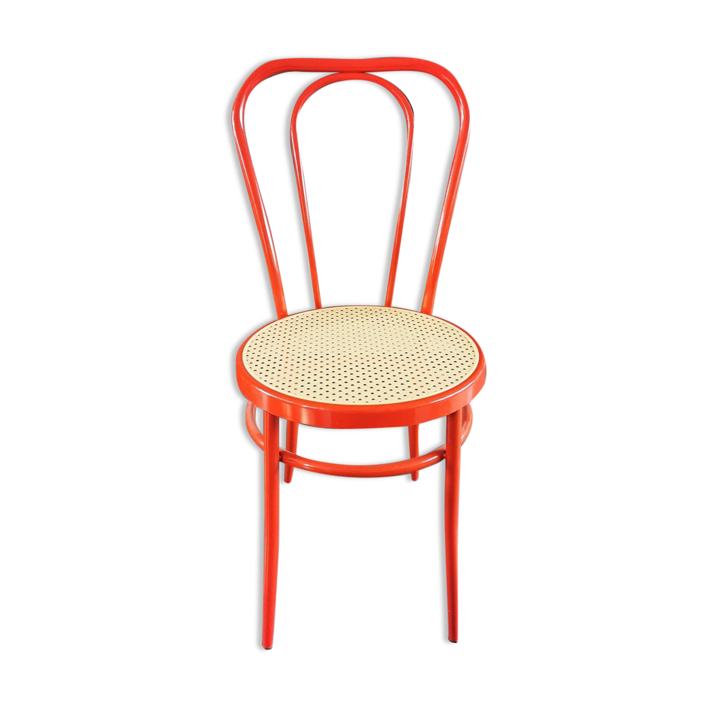 Red metal chair 90s