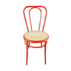 Chaise en métal rouge années